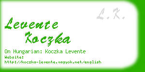 levente koczka business card